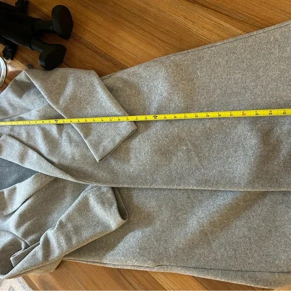 Zara Light Gray Wool Blend Coat - Picture 6 of 6